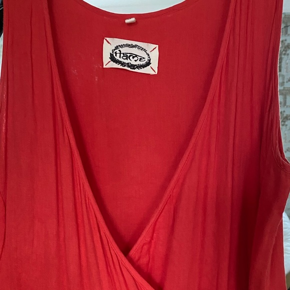 Red Indian Cotton Dancing Swirl Cocktail Dress - Picture 6 of 10